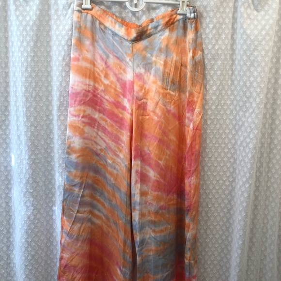 YOUNG FABULOUS & BROKE •tie dye wide leg pants LARGE - Picture 2 of 5